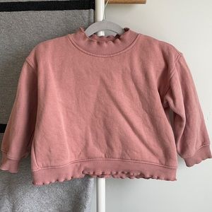 Moc neck sweatshirt